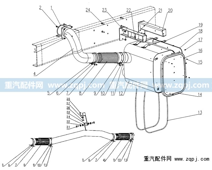 WG9725540009,卡箍,濟南馳納重型汽車進出口貿易有限公司