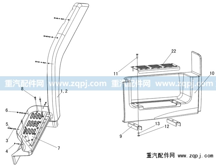 WG1642240031,右下踏板,濟南馳納重型汽車進出口貿(mào)易有限公司