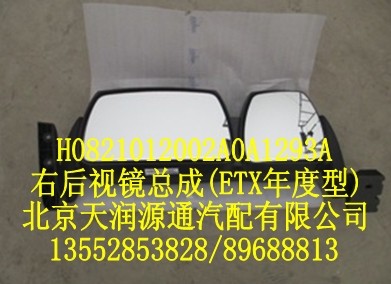 H0821012002A0A1293A,右后視鏡總成（ETX年度型）,北京天潤源通汽配有限公司 北京天韻元通歐曼配件銷售中心