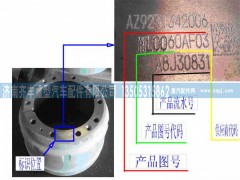 AZ9231342006,09款后制動(dòng)鼓,濟(jì)南鐵鹿汽車零部件有限公司