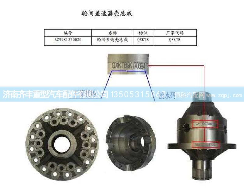 AZ9981320021,輪間差速器殼,濟南鐵鹿汽車零部件有限公司