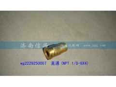 WG2229250007,直通(NPT 1、8-6X4),濟南信興汽車配件貿易有限公司