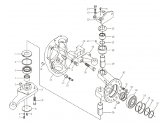 199100410007,Knuckle shaft fork assembly,濟(jì)南向前汽車配件有限公司