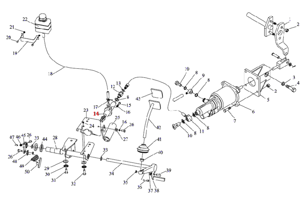 DZ9114230068,Clutch master cylinder,濟南向前汽車配件有限公司