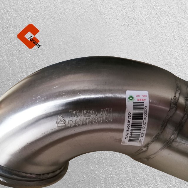 712W15204-0173,C7H exhaust pipe with urea nozzle seat,濟(jì)南向前汽車配件有限公司