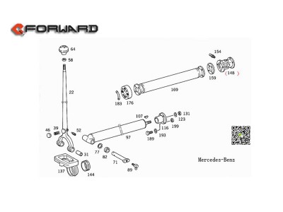 357 268 00 89,Shift connecting shaft universal joint,濟(jì)南向前汽車配件有限公司