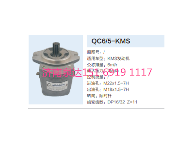 QC6/15-KMS,轉(zhuǎn)向助力泵,濟(jì)南泉達(dá)汽配有限公司