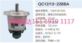 QC12/13-226BA,動力轉(zhuǎn)向齒輪泵,濟(jì)南泉達(dá)汽配有限公司