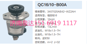 QC15/10-B00A,動力轉(zhuǎn)向齒輪泵,濟(jì)南泉達(dá)汽配有限公司