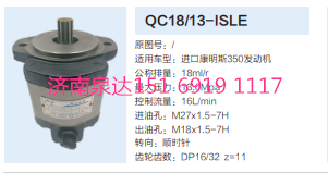 QC18/13-ISLE,動(dòng)力轉(zhuǎn)向齒輪泵,濟(jì)南泉達(dá)汽配有限公司