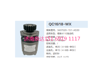 QC16/18-WX,動(dòng)力轉(zhuǎn)向齒輪泵,濟(jì)南泉達(dá)汽配有限公司