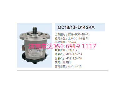 QC18/13-D14SKA,動(dòng)力轉(zhuǎn)向齒輪泵,濟(jì)南泉達(dá)汽配有限公司