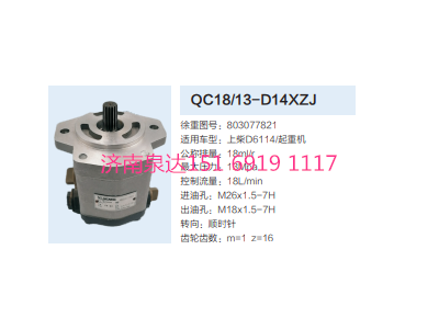 QC18/13-D14XZJ,動力轉(zhuǎn)向齒輪泵,濟南泉達(dá)汽配有限公司