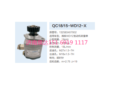 QC18/15-WD12-X,動(dòng)力轉(zhuǎn)向齒輪泵,濟(jì)南泉達(dá)汽配有限公司