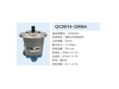 QC20/14-226BA,動力轉(zhuǎn)向齒輪泵,濟南泉達汽配有限公司