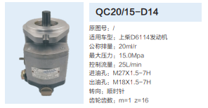 QC20/15-D14,動力轉(zhuǎn)向齒輪泵,濟南泉達(dá)汽配有限公司