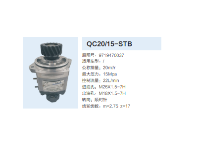 QC20/15-STB,動力轉(zhuǎn)向齒輪泵,濟(jì)南泉達(dá)汽配有限公司