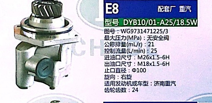 WG9731471225/3,轉(zhuǎn)向助力泵,濟(jì)南泉達(dá)汽配有限公司