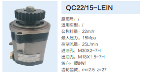 QC22/15-LEIN,齒輪泵,濟(jì)南泉達(dá)汽配有限公司