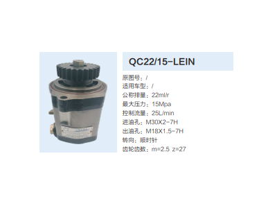 QC22/15-LEIN,齒輪泵,濟(jì)南泉達(dá)汽配有限公司