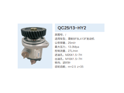 QC25/13-HY2,轉(zhuǎn)向助力泵,濟(jì)南泉達(dá)汽配有限公司