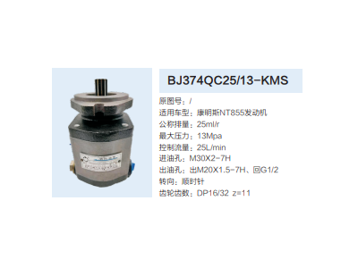 BJ374QC25/13-KMS,轉(zhuǎn)向助力泵,濟(jì)南泉達(dá)汽配有限公司