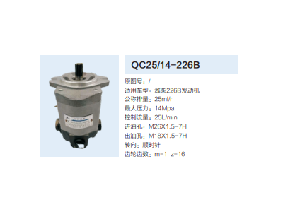 QC25/14-226B,轉(zhuǎn)向助力泵,濟(jì)南泉達(dá)汽配有限公司