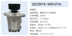 QC25/15-WD12TA,轉(zhuǎn)向助力泵,濟(jì)南泉達(dá)汽配有限公司