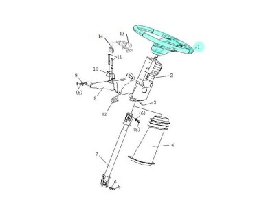 DZ9X189460101,Steering wheel Assembly - Leather - Voice,濟(jì)南向前汽車配件有限公司