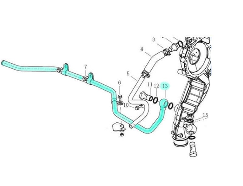 202V09702-5014,Carburetor return pipe,濟(jì)南向前汽車配件有限公司