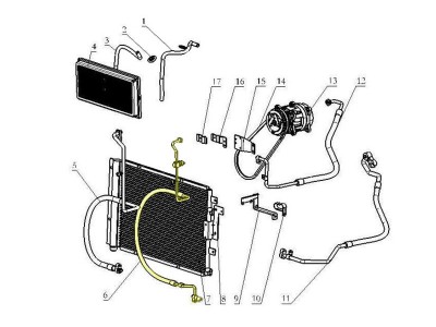 2492225,Evaporator inlet pipe,濟(jì)南向前汽車配件有限公司