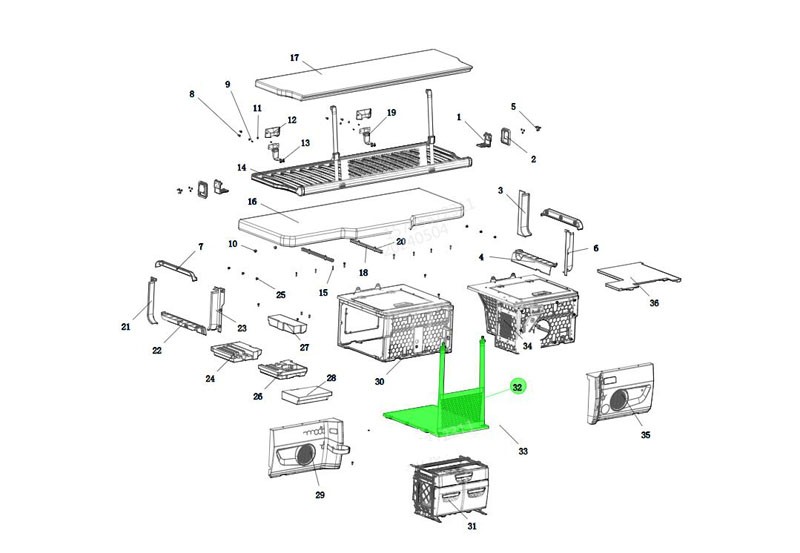 DZ16251570170  中間防護(hù)網(wǎng)總成,Intermediate protective mesh assembly,濟(jì)南向前汽車配件有限公司