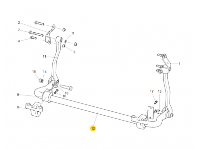 WG9925682107  前穩(wěn)定桿總成,Front stabilizer bar assy,濟(jì)南向前汽車(chē)配件有限公司