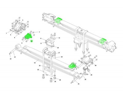 DZ98149520147 副簧限位支架,Secondary spring limit support,濟(jì)南向前汽車配件有限公司