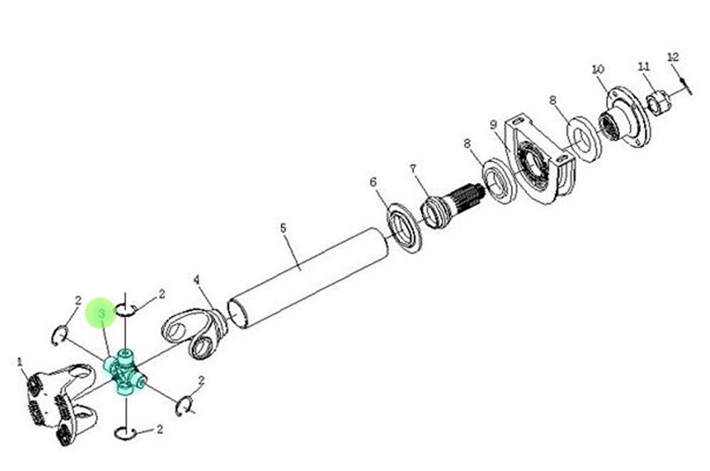 PHWJ-707-00A  萬(wàn)向節(jié),Universal joint cross shaft,濟(jì)南向前汽車(chē)配件有限公司