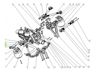 DZ95259680600  穩(wěn)定桿支架總成,Stabilizer rod support assembly,濟南向前汽車配件有限公司