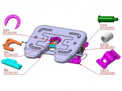 DS2730A17012  支腿銷軸,Leg pin,濟(jì)南向前汽車配件有限公司