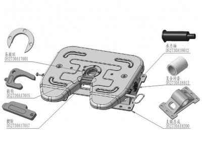 DS2730A17013  鞍座緩沖襯套,Saddle buffer bushing,濟(jì)南向前汽車配件有限公司