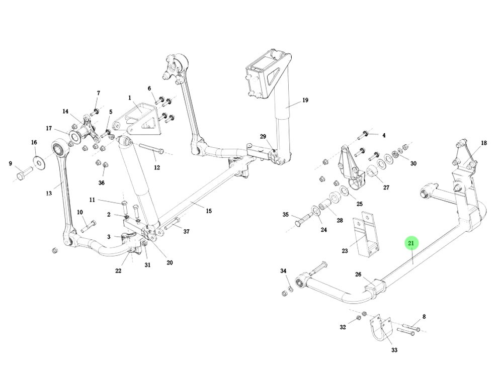 DZ9100681015 橫向穩(wěn)定桿總成,Lateral stabilizer bar assembly,濟(jì)南向前汽車配件有限公司