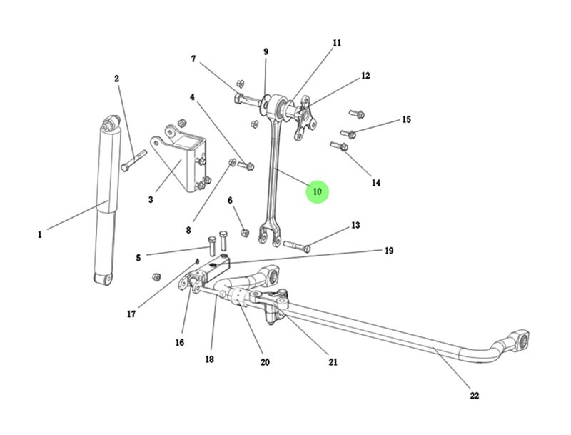 DZ97259680155 前穩(wěn)定桿吊桿帶襯套總成,Front stabilizer boom boom,濟(jì)南向前汽車配件有限公司