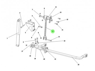 DZ97259680155 前穩(wěn)定桿吊桿帶襯套總成,Front stabilizer boom boom,濟(jì)南向前汽車配件有限公司