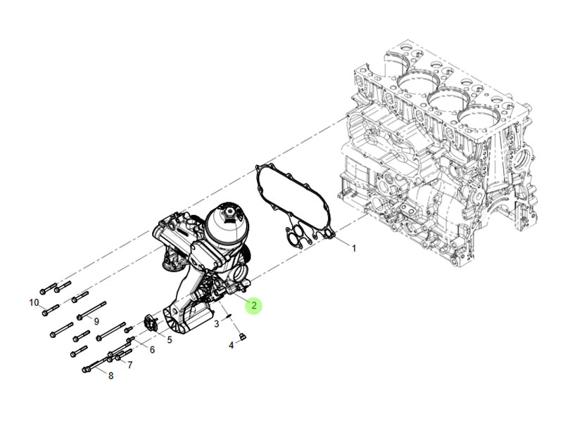 濰柴動力發(fā)動機WP10H  WP9H 潤滑/冷卻系統(tǒng)零件/611600070166 機油濾清器及冷卻器總成