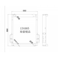 中冷器水箱134465，尺寸680*550