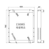 中冷器水箱134985，尺寸780*620