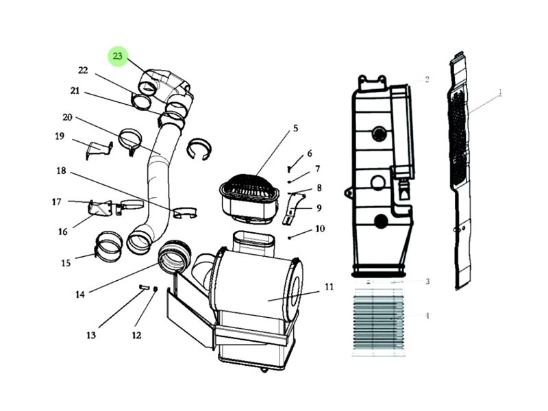 DZ96319190851  成型橡膠彎管總成,Molded rubber bend assembly,濟(jì)南向前汽車配件有限公司